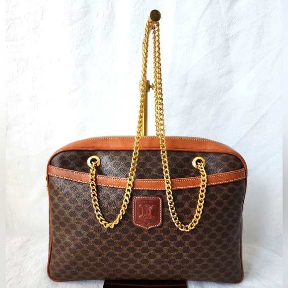 AuthH Celine Vintage 2Way Leather Handbag - Picture 1 of 12